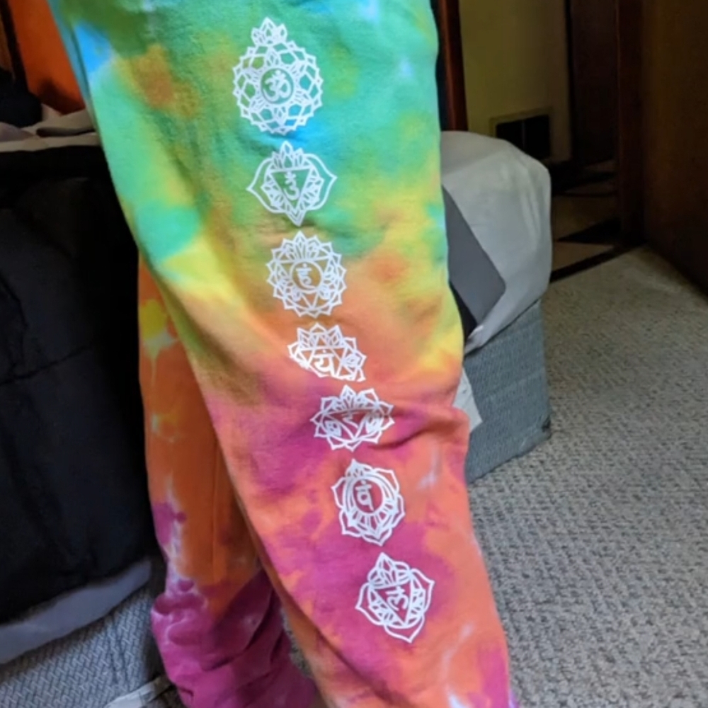Crystal Infused Clothing  Tie Dye Sweats